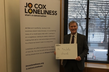 Sir David showed his support for the Jo Cox Commission
